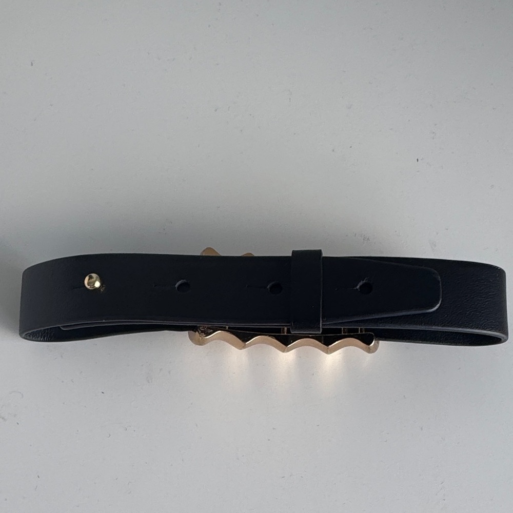KHAITE choker-necklace Black with Gold Buckle - Picture 5 of 9